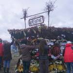 People interact with the 19th annual Burning Basket, Breathe, on Sunday, Sept. 11, 2022, at Mariner Park on the Homer Spit in Homer, Alaska. (Photo by Michael Armstrong/Homer News)