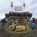 People interact with the 19th annual Burning Basket, Breathe, on Sunday, Sept. 11, 2022, at Mariner Park on the Homer Spit in Homer, Alaska. (Photo by Michael Armstrong/Homer News)