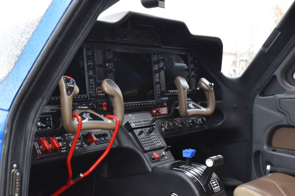 The controls of Kenai Aviations Tecnam Traveller on Thursday, Sept. 15, 2022, in Kenai, Alaska. (Jake Dye/Peninsula Clarion)