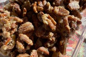 Candy pecans make a roadtrip sweet snack. (Photo by Tressa Dale/Peninsula Clarion)