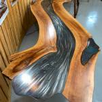 Jeff Deans Salmon Stream Table on display at Creative Fire Studios_Dean Gallery