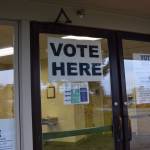 Sign marking the Kenai Peninsula Borough and City of Homer elections at Cowles Council Chambers on Tuesday, Oct. 4, 2022 in Homer, Alaska. (Photo by Charlie Menke/ Homer News)