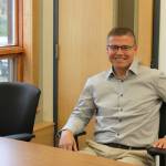 Kenai City Manager Paul Ostrander sits inside Kenai City Hall on Thursday, Sept. 29, 2022, in Kenai, Alaska. (Ashlyn OHara/Peninsula Clarion)