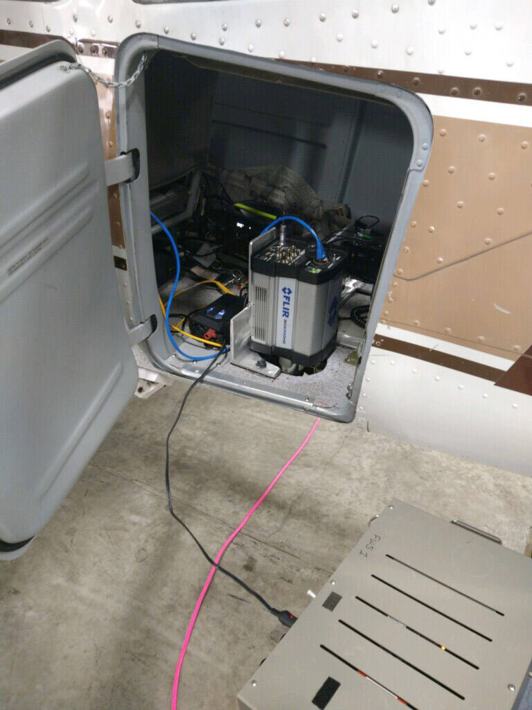 Infrared camera and GPS remote sensing equipment. (Photo by Dave Merz/FWS)