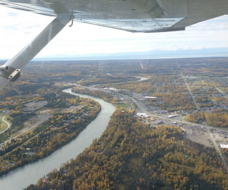 Aerial photo of the Kenai River in Alaska. (Photo by Dave Merz/FWS)