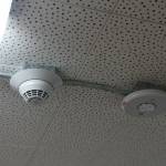 Fire alarms are mounted to the ceiling inside of Soldotna Elementary School on Friday, Sept. 30, 2022, in Soldotna, Alaska. (Ashlyn OHara/Peninsula Clarion)