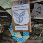 This art work placed Sept. 11, 2022, on Breathe, the 2022 Burning Basket in Homer, Alaska, expressed the authors hope that his prostate surgery would remove the cancer from his body. (Photo by Michael Armstrong/Homer News)