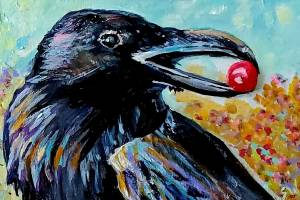 "Raven Berry" by Susan Watkins is one of the pieces in the 5x7 show opening Friday at the Homer Council on the Arts. (Photo provided)