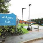 This photo shows the University of Alaska Southeast Juneau campus on a rainy day. UA administration and faculty have reached a tentative end to 14 months of negotiations. (Clarise Larson / Juneau Empire File)