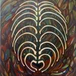 Carla Klinker Copes In My Bones is part of the Pratt Museum & Parks show Salmon Culture: Kachemak Bay Connections. (Photo by Christina Whiting)