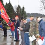 Homer veterans give speeches honoring the meaning of Veterans Day on Friday, Nov. 11 at Alaska Maritime National Wildlife Refuge Visitor Center in Homer. (Photo by Charlie Menke / Homer News)