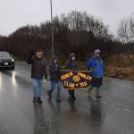 Homer Emblem Club 350 members march down Main Street for Veterans Day on Friday, Nov. 11, in Homer. (Photo by Charlie Menke / Homer News)