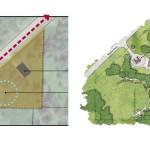 A mock-up of an A-Frame property that would be located across the street from the Center for Alaskan Coastal Studies Wynn Nature Center and used by the Homer Forest Charter School shows places for classroom yurts, a dormitory and kitchen, a parking area with bus parking and staff housing. The configuration was presented Monday, Dec. 5, 2022, to the Kenai Peninsula Borough School Board of Education. (Via Homer Forest Charter School presentation to school board)