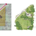 A mock-up of an A-Frame property that would be located across the street from the Center for Alaskan Coastal Studies Wynn Nature Center and used by the Homer Forest Charter School shows places for classroom yurts, a dormitory and kitchen, a parking area with bus parking and staff housing. The configuration was presented Monday, Dec. 5, 2022, to the Kenai Peninsula Borough School Board of Education. (Via Homer Forest Charter School presentation to school board)