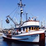 Alsek, a 1947 wooden boat that Tom Crestodina has fished on since 1999 and which inspired his first drawing in his book, "Working Boats." (Photo provided)