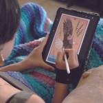 Mariza Ryce Aparicio-Tovar sketches The Eagle in Homer, Alaska. (Photo courtesy Ryce-Tovar)