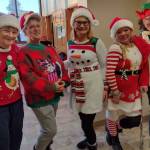 Homer Community Food Pantry volunteers from left to right, Kate Faraday, Luanne Webber, Laura Mobratten, RJ Nelson, Laura McBride. Dec. 2022. Photo provided.
