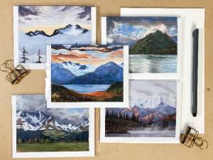 photo provided 
Cards by Lauren Simpson on display at Ptarmigan Arts.