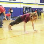 Megan Pacer / Homer News file
Grace Fleming of Seward competes in the seal hop March 7, 2020, during the Kachemak Bay Traditional Games, a Native Youth Olympics invitational, at Homer High School.