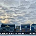 Homer Spit boardwalk view and clouds (Photo by Christina Whiting/Homer News)