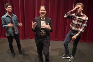 Spencer Co, Thea Person and Zach Marley participate in the Homer High School Drama, Debate and Forensics Tournament, Saturday, Jan. 14. (Photo courtesy Kammi Matson)