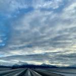 Cloudplay over the Homer Spit Road (Photo by Christina Whiting/Homer News)
