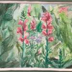 Wildflowers, a watercolor by Leah Dunn. (Photo by Christina Whiting)