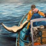 Dick, Rick and Jo, acrylic painting by Leah Dunn. (Photo by Christina Whiting)