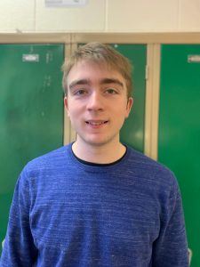 Lliam Boss-Harmon outside of Physics class at Homer High School. (Photo courtesy Homer High School yearbook staff)