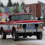 Borough mayoral candidate Peter Micciche drives down Pioneer Avenue in the 69th annual Winter Carnival Parade on Saturday, Feb. 11, 2023 in Homer, Alaska. Photo by Delcenia Cosman