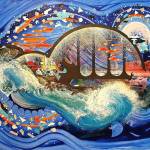 Photo provided by Counsel Langley/Homer News
The Student, a painting by Counsel Langley, is on display at the Homer Public Library through March, acrylic, graphite on canvas, 40 x 30. Painted in 2023.