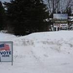 The Anchor Point Senior Center advertises that the polls are open on Tuesday, Feb. 14, 2023 in Anchor Point, Alaska. Photo by Delcenia Cosman
The Anchor Point Senior Center advertises that the polls are open on Tuesday, Feb. 14, 2023, in Anchor Point, Alaska. (Photo by Delcenia Cosman/Homer News)