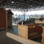 Construction materials and projects sit outside of a Soldotna High School classroom on Wednesday, Feb. 22, 2023 in Soldotna, Alaska. (Ashlyn OHara/Peninsula Clarion)