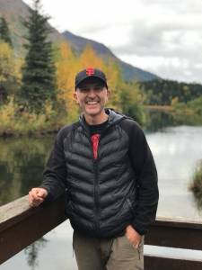 Homer educator Chris Etzwiler receives KPBSD Golden Apple award on Monday March 6. Photo proved by Krista Etzwiler.