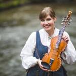 Rachel Nesvig with Hardanger fiddle. Photo provided by Rachel Nesvig.