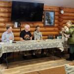 Char Moore (right) accepts the judges choice first place award for toy poodle Reba at the Snow Rondi dog show on Sunday, March 5 at the Anchor Point Senior Center in Anchor Point, Alaska. Photo courtesy of Debbie Carpenter
