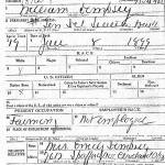 This portion of William Dempseys undated draft registration card, which contains false information, was probably completed in early 1918. (Image provided by ancestry.com website)