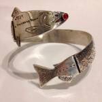 Sterling silver salmon braclet with carnelian by Art Koeninger, 2019. (Photo provided by Art Koeninger)