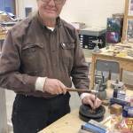 Artist Art Koeninger teaching a Community Recreation Silversmithing workshop at Homer High School on November 20, 2022. (Photo provided by Art Koeninger)