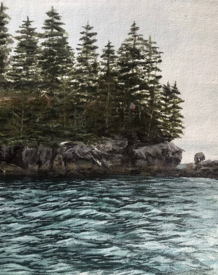 Billiken Point, acrylic painting by Homer youth artist Leah Dunn, painted in August 2021. Dunn is one of numerous local artists participating in the Ready Set Art fundraiser for Ptarmigan Arts. (Photo provided by Leah Dunn)