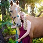 Photo taken by Olivia Honey Photography / courtesy 
Jordan Barrowcliff and her horse Whisper are seen in this senior portrait 2022. Barrowcliff is the 2023 Haven House Women of Distinction Young Woman of Distinction award recipient.