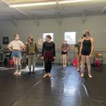 Dancers rehearse for the upcoming production of Alice in Wonderland at the Homer Art Barn on Saturday<ins>, April 1, 2023</ins>. (Photo by Emilie Springer/Homer News)