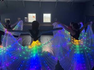 Butterflies in rehearsal for 'Dancing Through Wonderland' at the Art Barn in Homer, Alaska. Photo provided by Breezy Berryman.