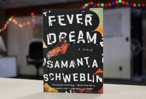 Ashlyn OHara/Peninsula Clarion
A copy of Samanta Schweblins Fever Dream sits on a desk in the Peninsula Clarion building on Thursday, March 30, 2023, in Kenai, Alaska.
