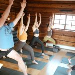 Homer community members participate in the Dharmic Spruce all levels Tuesday evening community class in April <ins>2023 in Homer, Alaska</ins>.