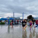 Community members participate in the 2022 Halibut Hustle on the Homer Spit, an annual event hosted by Kachemak Bay Running Club in Homer, Alaska. Photo provided by Kachemak Bay Running Club