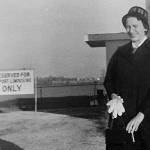 The date is Oct. 19, 1957. The place is an airport in Kokomo, Indiana. The occasion is her departure from the Midwest. Her ultimate destination is Whittier, Alaska. (Photo courtesy Fair Family Collection)