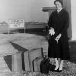 Photo courtesy Fair Family Collection
The date is Oct. 19, 1957. The place is an airport in Kokomo, Indiana. The occasion is her departure from the Midwest. Her ultimate destination is Whittier, Alaska.