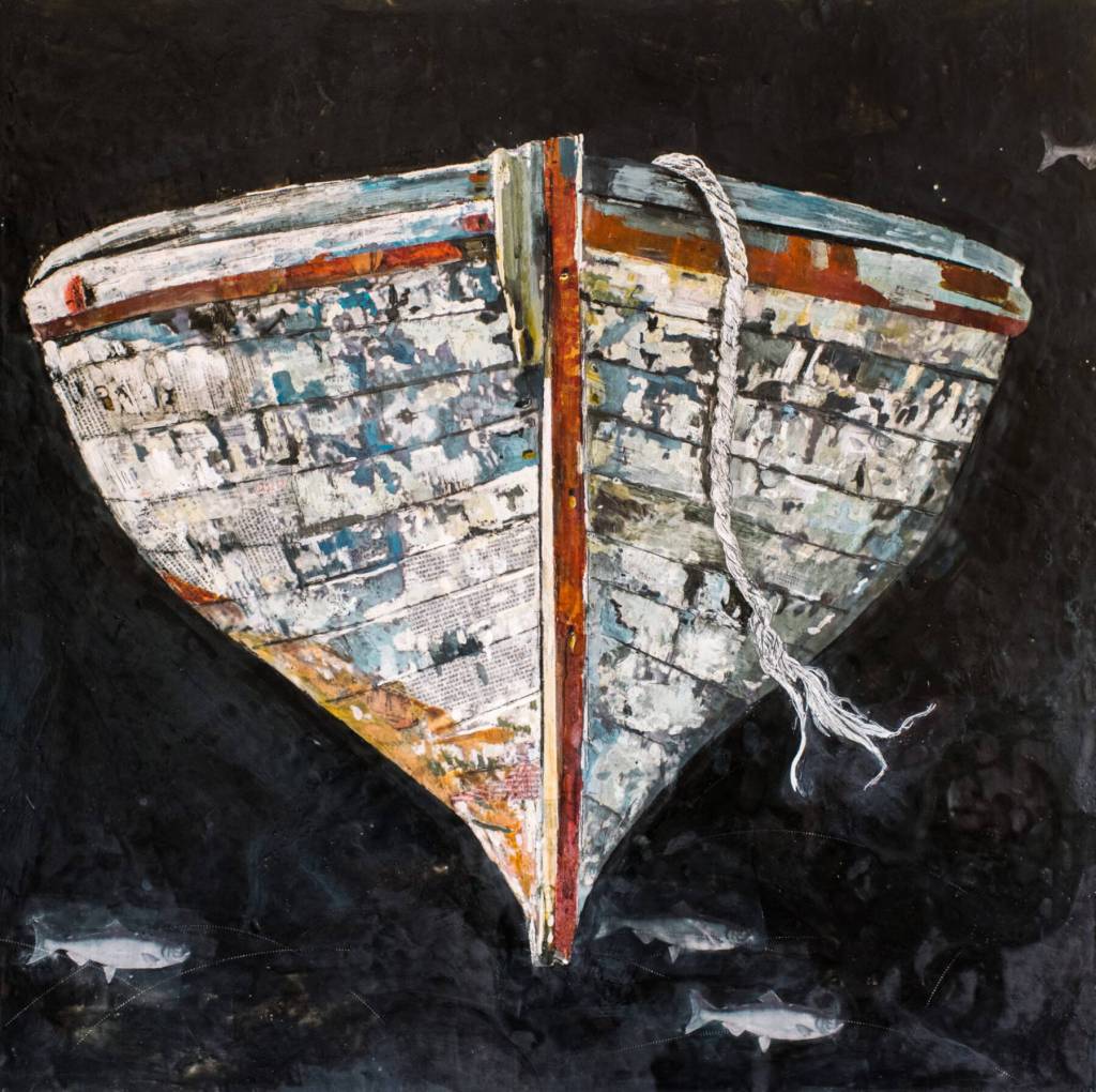 Boat, a painting by Antoinette Walker, is on display at Bunnell Street Art Center through June. Photo provided by Bunnell Street Art Center