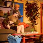 Dayus Geysbeek and Cristen San Roman rehearse for Cosmic Hostel at Pier One Theatre. Photo provided by Christopher Kincaid.